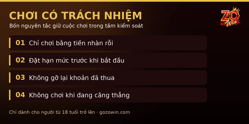 Bốn nguyên tắc chơi có trách nhiệm tại Zowin