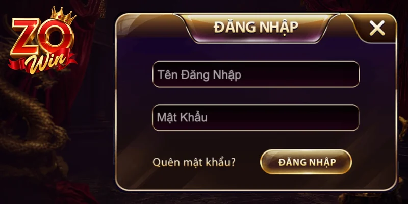 Đăng nhập nick web sau khi cài Zowin 10