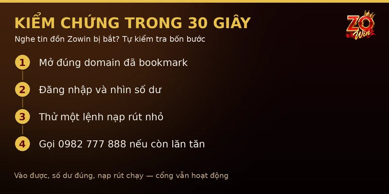 Bốn bước kiểm chứng Zowin uy tín trong 30 giây